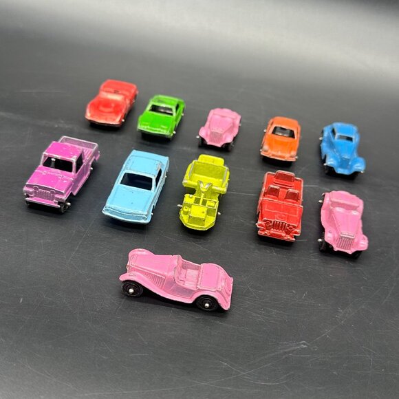 Tootsietoy Other - Vintage Tootsietoy Die Cast Metal Cars Lot Of 11 Multicolor Toy Collectible Set